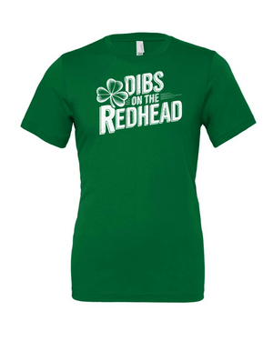 Dibs On The Redhead White St. Patrick's Day Unisex Tee - 