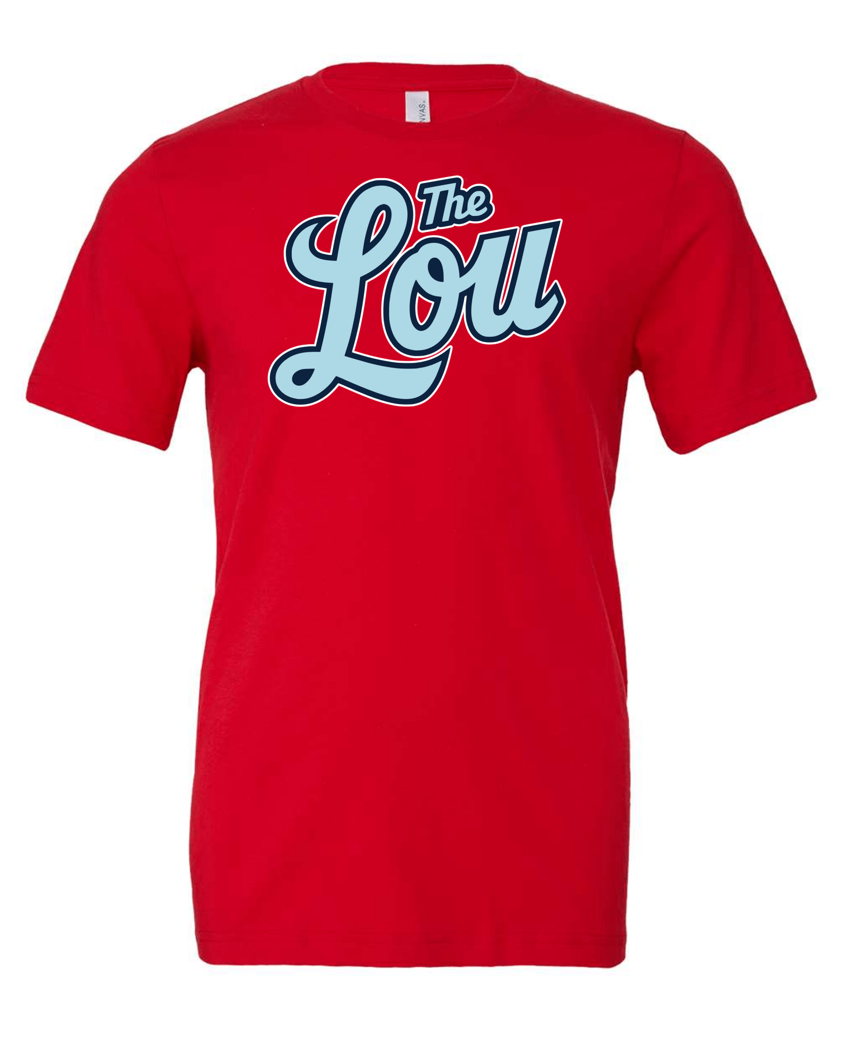 Light Blue 'The Lou' Baseball Script T-Shirt - St. Louis Pride Apparel - 