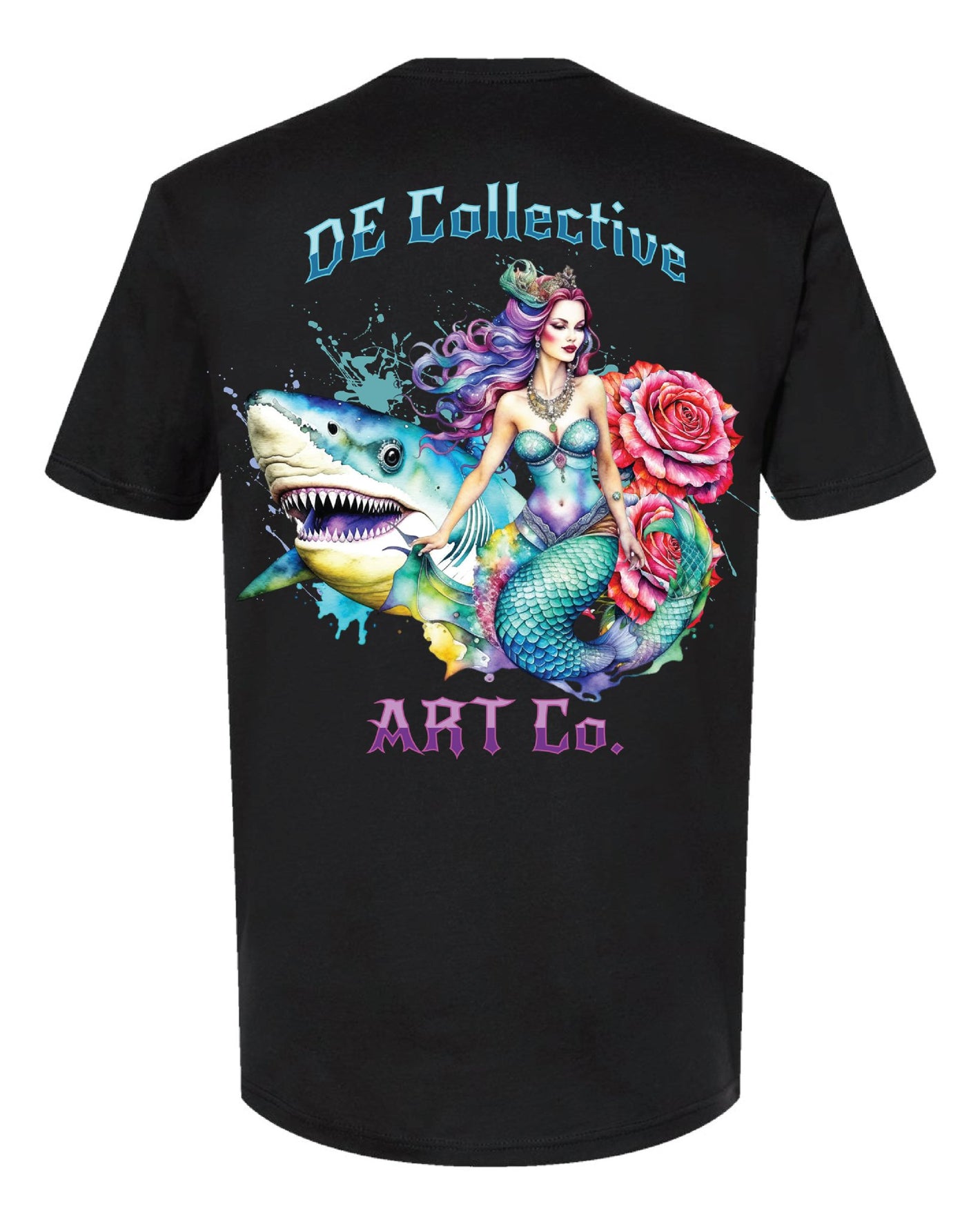 DE Collective Mermaid Shark Tattoo T-Shirt -