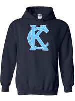 Navy Interlocking KC Hoodie | Kansas City Apparel -