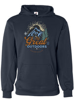 Retro Style "The Great Outdoors Explore Wildlife" Navy Hoodie -